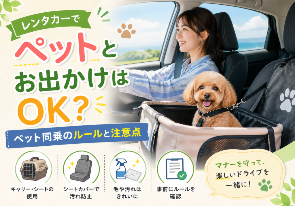 レンタカーでペットとお出かけはOK？ ペット同乗のルールと注意点